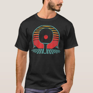 卓球 レトロ ビンテージ 80年代スタイルの卓球 Tシャツ