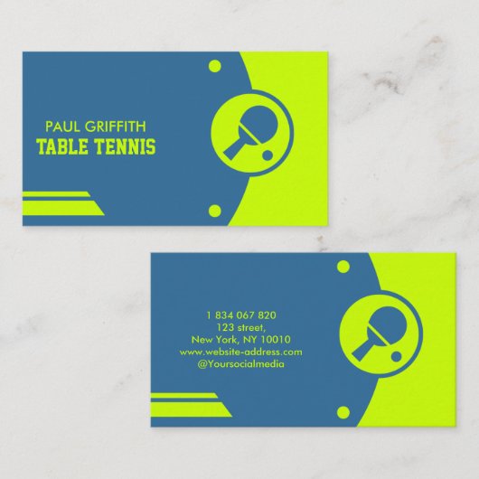 卓球 名刺 (正面/裏面)