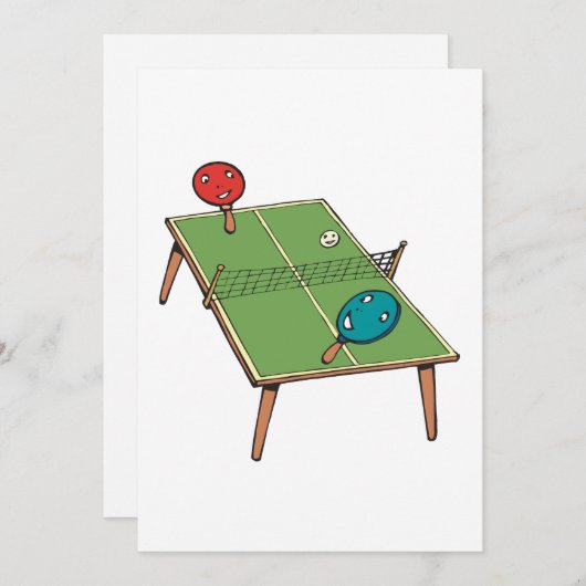 卓球 招待状 (正面/裏面)