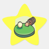 卓球 星シール (正面)