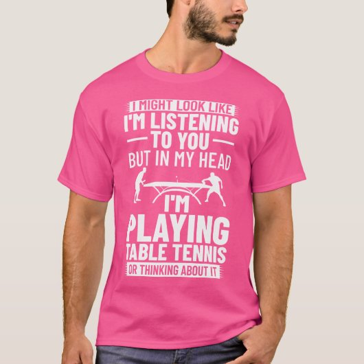 卓球Pingのように見えるかもし聞れない Tシャツ (正面)