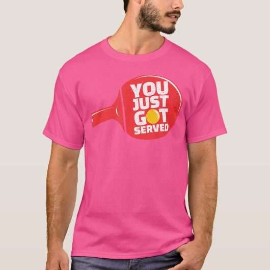 卓球Ping Pong得をおもしろい出した Tシャツ (正面)