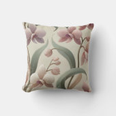 卓越したオーキッドプリントデザイン クッション (正面)