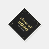 卓越したクラス編集可能なカラーの卒業 スタンダードカクテルナプキン (角)