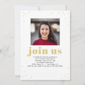 卓越したクラス編集可能なカラーの卒業 招待状 (裏面)