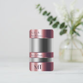 卓越したバラ金ゴールドとモノグラム付きガラスパン 名刺 (スタンド正面)