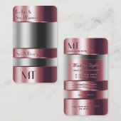 卓越したバラ金ゴールドとモノグラム付きガラスパン 名刺 (正面/裏面)