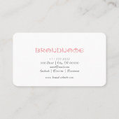 卓越したピンクピーコックフェザープロフェッショナル 名刺 (裏面)