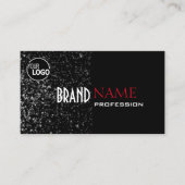 卓越したブラックとグリッタースターズのロゴ品質 名刺 (正面)