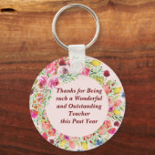 卓越した先生キーチェーンとリース キーホルダー (正面)