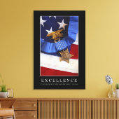 卓越した感動的引用文 キャンバスプリント (インサイチュ (リビング))