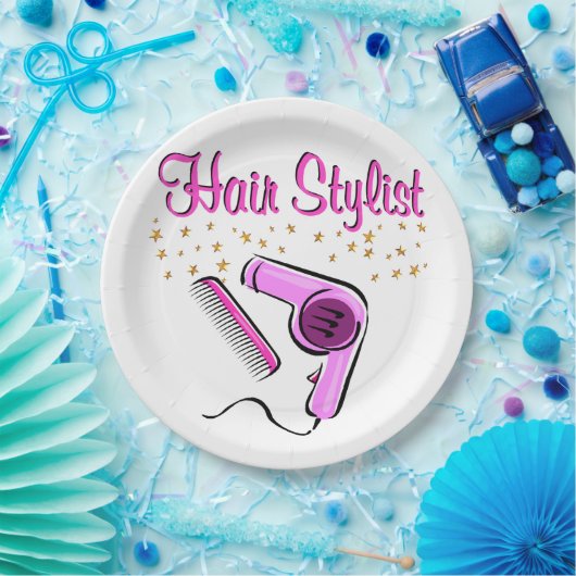 卓越した美容師と美容師 ペーパープレート (パーティー)
