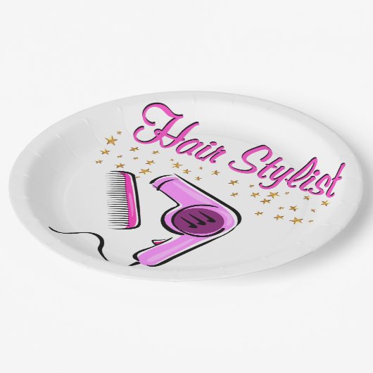 卓越した美容師と美容師 ペーパープレート (アングル)