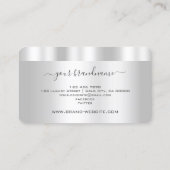 卓越した銀効果プロフェッショナルとエレガント 名刺 (裏面)