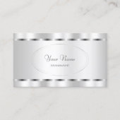 卓越した銀効果プロフェッショナルとエレガント 名刺 (正面)