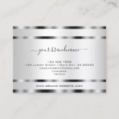 卓越した銀効果プロフェッショナルとモダン 名刺 (裏面)