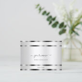 卓越した銀効果プロフェッショナルとモダン 名刺 (スタンド正面)