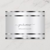 卓越した銀効果プロフェッショナルとモダン 名刺 (正面)