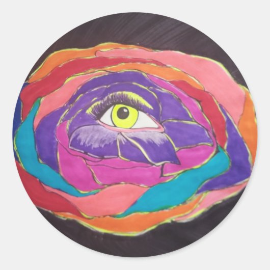 卓越した開花 ラウンドシール (正面)