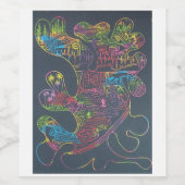 卓越した開花 ワインラベル (シングルラベル)