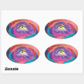 卓越した開花 楕円形シール (シート)