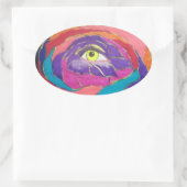 卓越した開花 楕円形シール (バッグ)