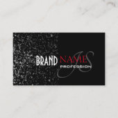卓越した黒の小さな輝く星とモノグラム 名刺 (正面)