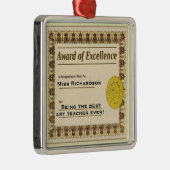 卓越性のクリスマスのオーナメントの先生賞 メタルオーナメント (右)