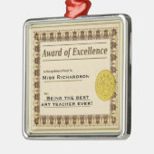 卓越性のクリスマスのオーナメントの先生賞 メタルオーナメント (左)