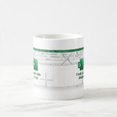 卓越性のシートに詰め込む コーヒーマグカップ (中央)