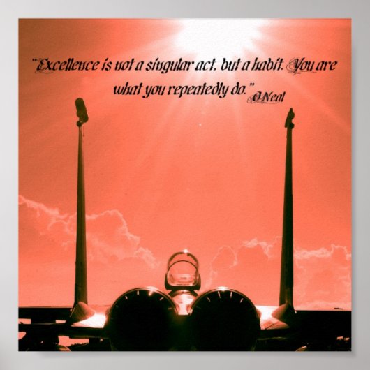 「卓越性は単数の行為ではなく、習慣だ。ヨ ポスター (正面)