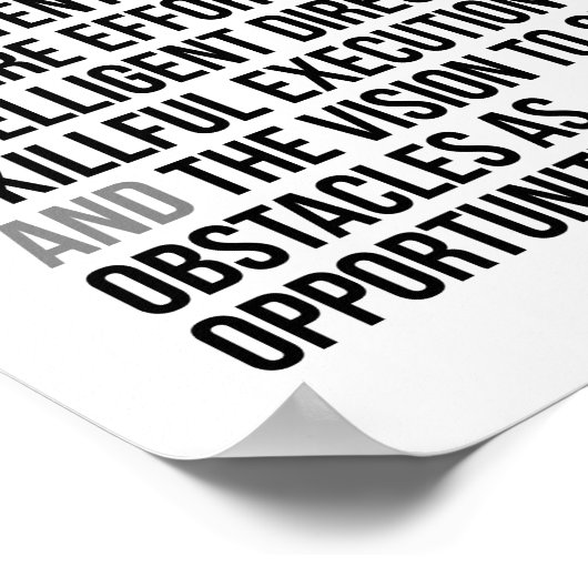 卓越性は決して偶然ではない ポスター (角)