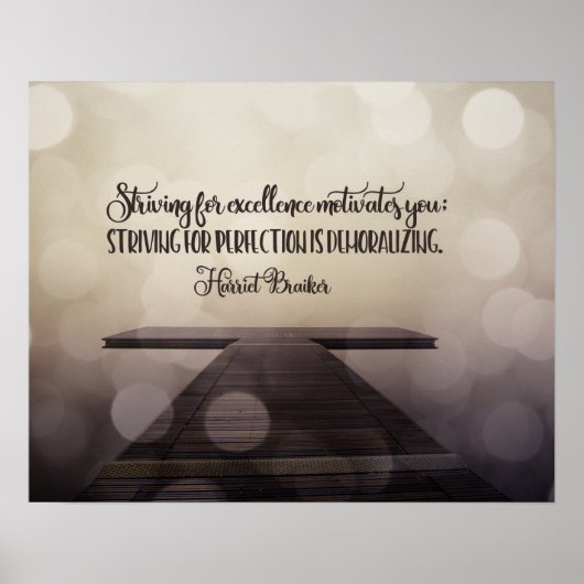 卓越性を求めて努力すること ポスター (正面)