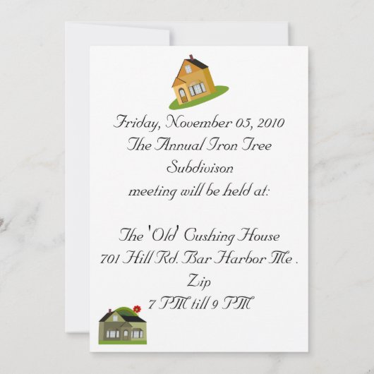 協会年次総会 招待状 (裏面)