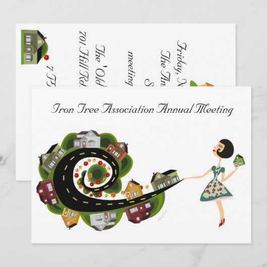 協会年次総会 招待状 (正面/裏面)