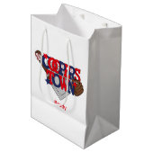 協働野球スター、グローブ、こうもり&ボール ミディアムペーパーバッグ (正面アングル)