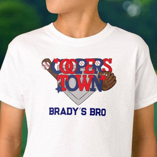 協力して生まれた愛国的野球選手の兄 Tシャツ