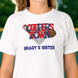 協力して生まれた愛国的野球選手の姉妹シス Tシャツ