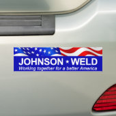 協力するジョンソンの溶接 バンパーステッカー (車上)