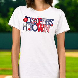 協力する愛国的野球選手の年名 Tシャツ