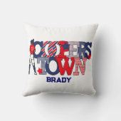 協力する愛国的野球選手カスタムの クッション (裏面)