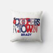 協力する愛国的野球選手カスタムの クッション (正面)