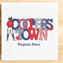 協力する愛国野球選手カスタムチーム スタンダードランチョンナプキン