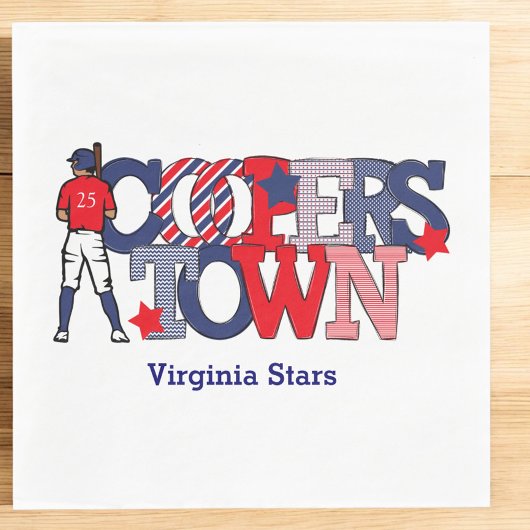 協力する愛国野球選手カスタムチーム スタンダードランチョンナプキン