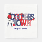 協力する愛国野球選手カスタムチーム スタンダードランチョンナプキン (正面)