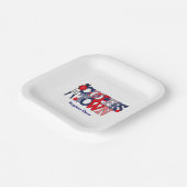 協力する愛国野球選手カスタムチーム ペーパープレート (傾斜あり)