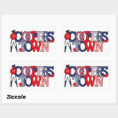 協力する野球選手の年間の愛国心 長方形シール (シート)