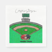 協力フィールドチームのパーソナライズされたパーティー スタンダードランチョンナプキン (正面)