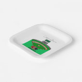 協力フィールドチームのパーソナライズされたパーティー ペーパープレート (傾斜あり)