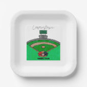 協力フィールドチームのパーソナライズされたパーティー ペーパープレート (正面)